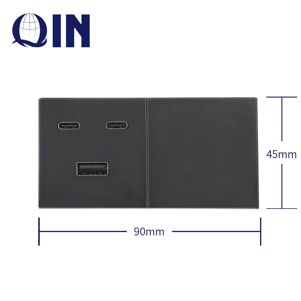 NEW wifi Euro Tuya smart switch with PD45W USB fast charger laptop google smart life voice control