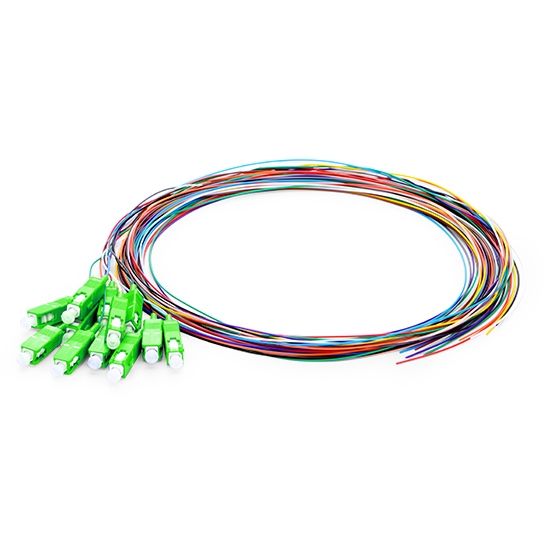 High Quality FTTH 12-Core Fiber Optic Optical Pigtail LSZH 0.9mm SC APC Singlemode 9/125mm OS2 12 Colors Cores for Use