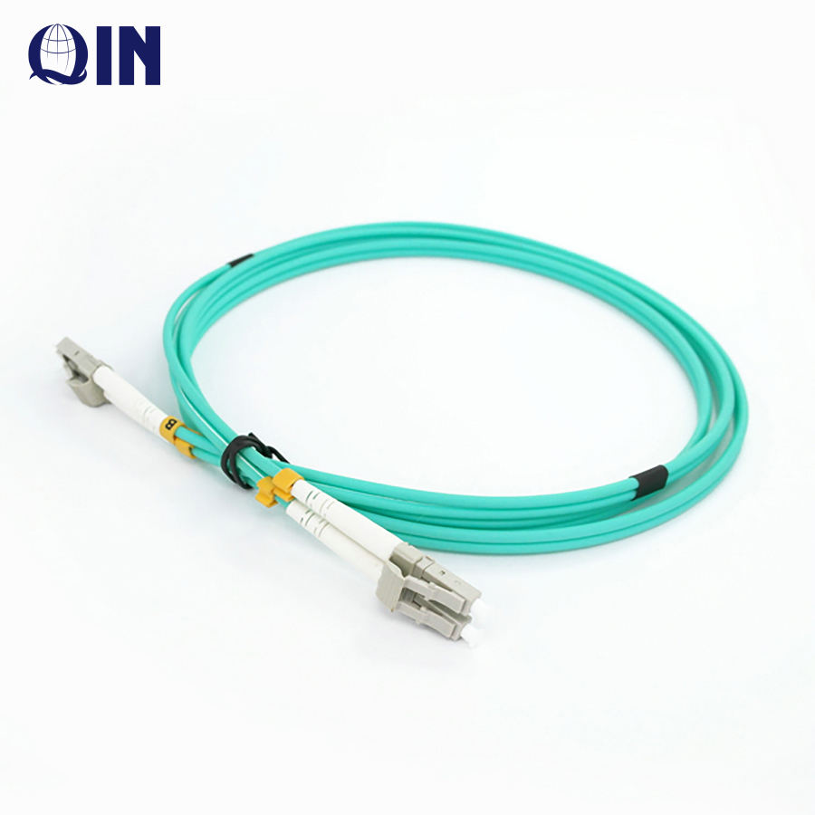 Strand Fiber LC Multimode 125 OM3 10 Gig Color Coded Multi Fiber Optic Pigtail Cable with 18 inch break-out