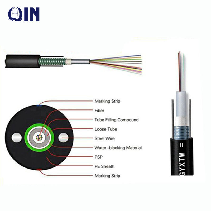 GYXTW 6 ,12,24 Core Single Mode Armored Outdoor Fiber Optic Cable