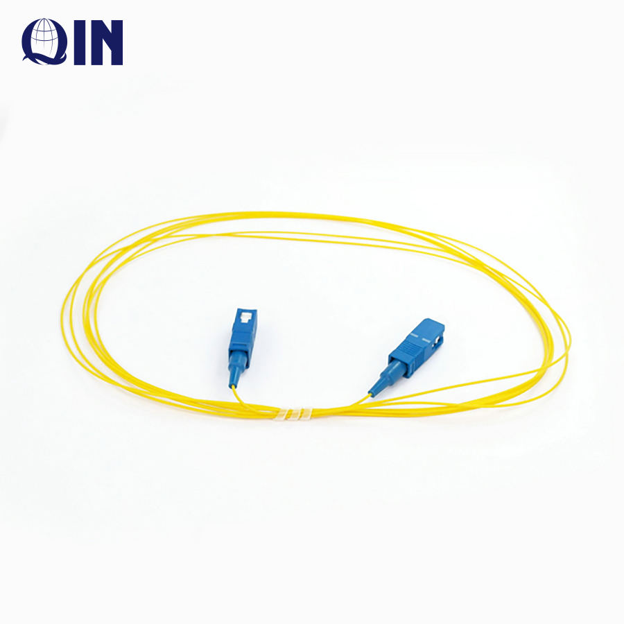 Bule and yellow color SC APC Simplex Fiber Optic Patch Cord