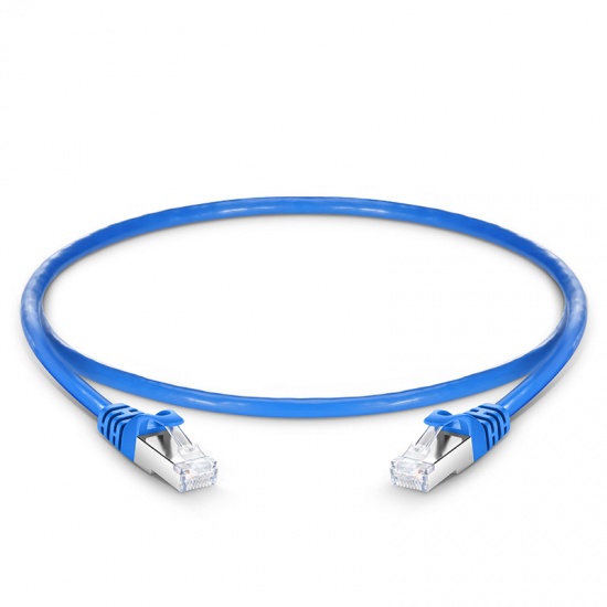 1m Cat6 S/FTP 26AWG Snagless Shielded Patch Cord PVC/LSZH Ethernet Network Patch Cable,Blue (Customized Color)