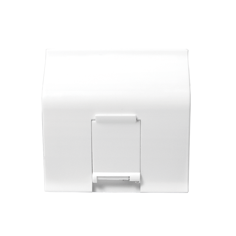 French faceplate 45° type, 45 x 45 mm, 1 port, white
