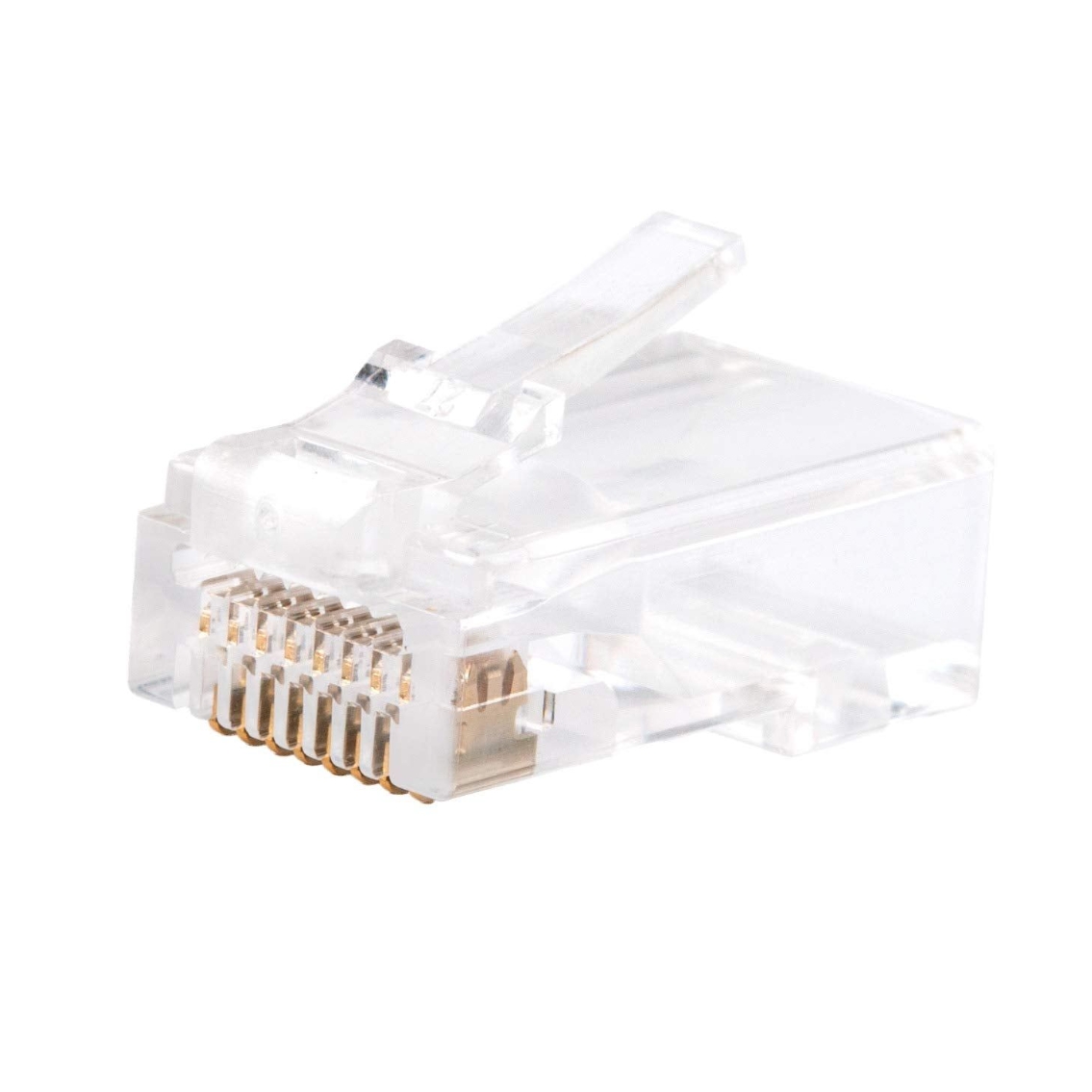 Cat5e RJ45 Standard Modular Plugs,Unshielded Network Connectors for 24AWG Twisted Pair Solid or Stranded Cable