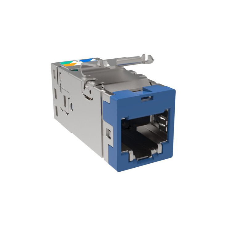 2153449-BL | SLX-6AS-BL, COMM SL-Series Modular Jack, RJ45, Cat6A Shielded, Blue