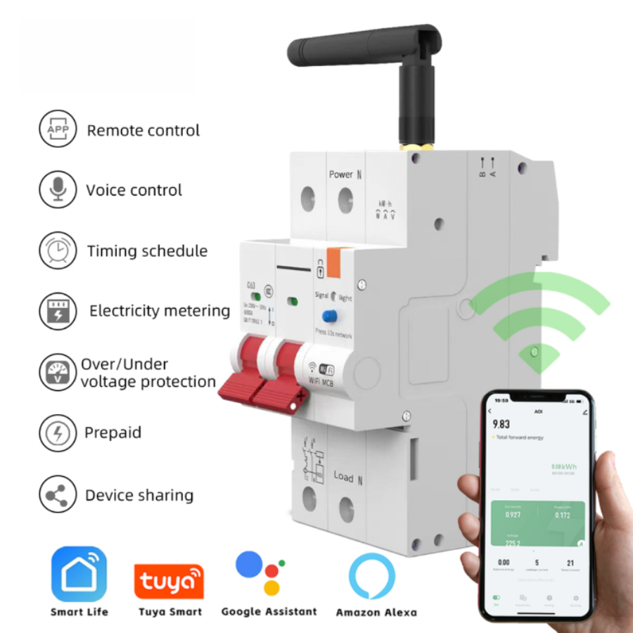 WIFl zigbee WTDZ50LE-1P 63A 4