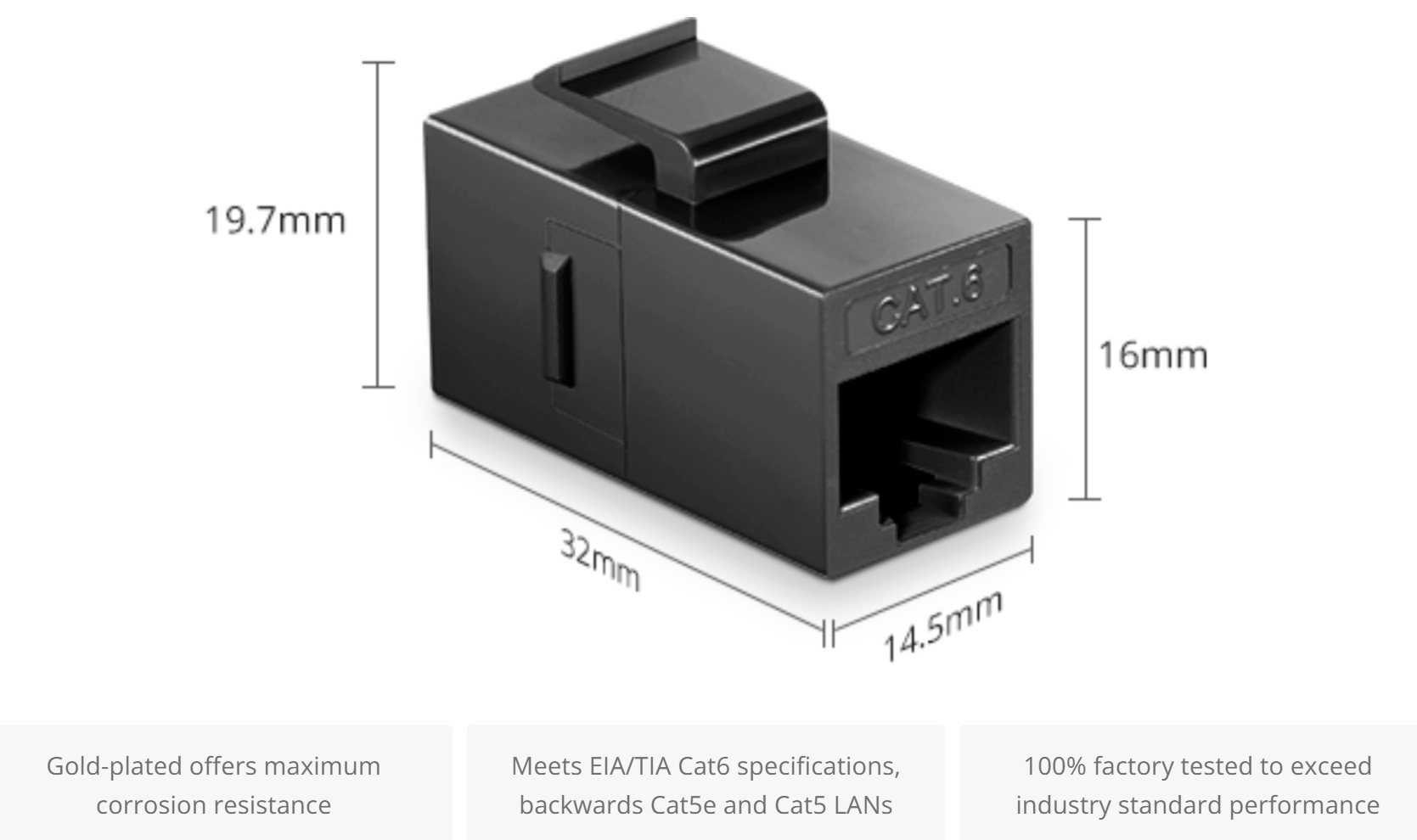 Black inline coupler