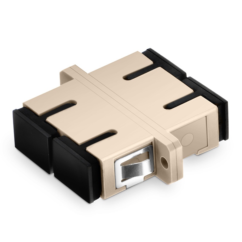 SC/UPC to SC/UPC Duplex OM1/OM2 Multimode Plastic Fiber Optic Adapter/Coupler with Flange