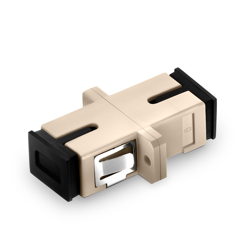 SC/UPC to SC/UPC Simplex OM1/OM2 Multimode Plastic Fiber Optic Adapter/Coupler with Flange