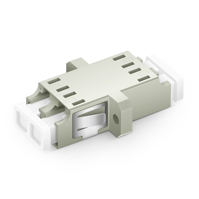LC/UPC to LC/UPC Duplex OM1/OM2 Multimode SC Footprint Plastic Fiber Optic Adapter/Coupler with Flange