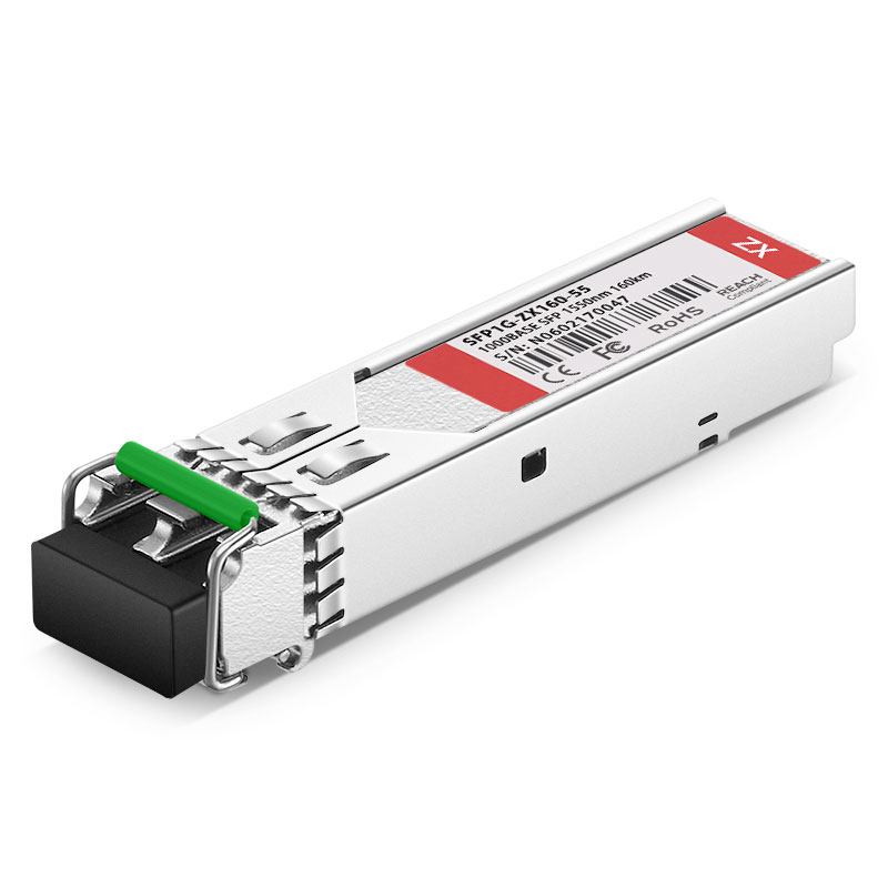 Cisco GLC-EZX-SM-160 Compatible 1000BASE-ZXC SFP 1550nm 160km DOM Duplex LC/UPC SMF Optical Transceiver Module
