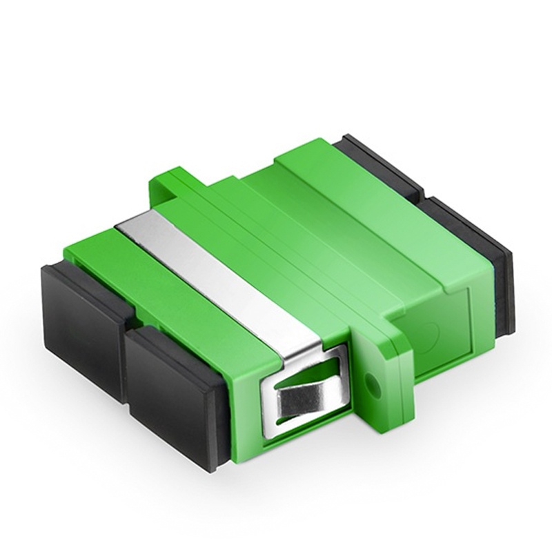 SC/APC to SC/APC Duplex OS2 Single Mode Fiber Optic Adapter/Coupler with Flange