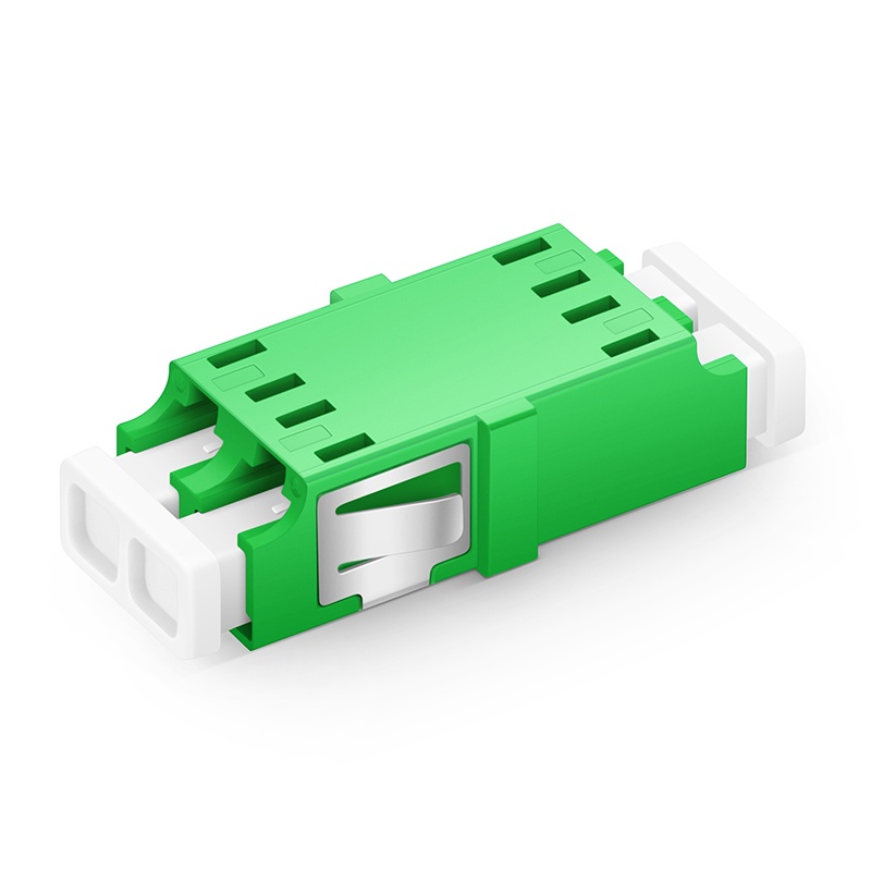 LC/APC to LC/APC Duplex OS2 Single Mode SC Footprint Plastic Fiber Optic Adapter/Coupler without Flange