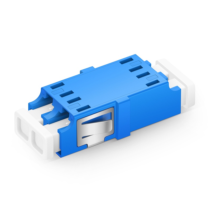 LC/UPC to LC/UPC Duplex OS2 Single Mode SC Footprint Plastic Fiber Optic Adapter/Coupler without Flange