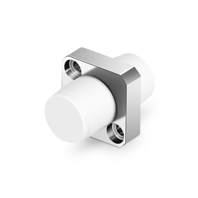 FC/UPC to FC/UPC Simplex Single Mode/Multimode Square Solid Type One Piece Metal Fiber Optic Adapter/Coupler with Flange
