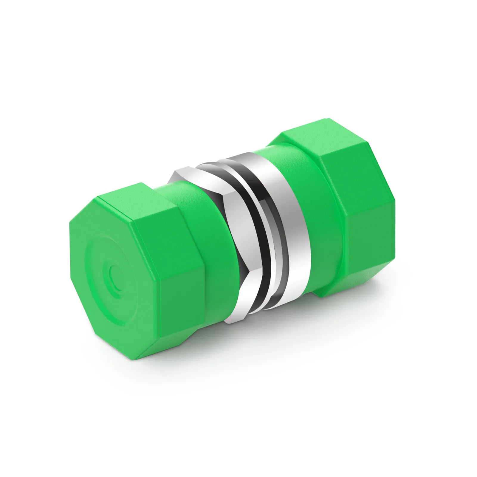 FC/APC to FC/APC Simplex OS2 Single Mode Metal Small D Fiber Optic Adapter/Coupler without Flange
