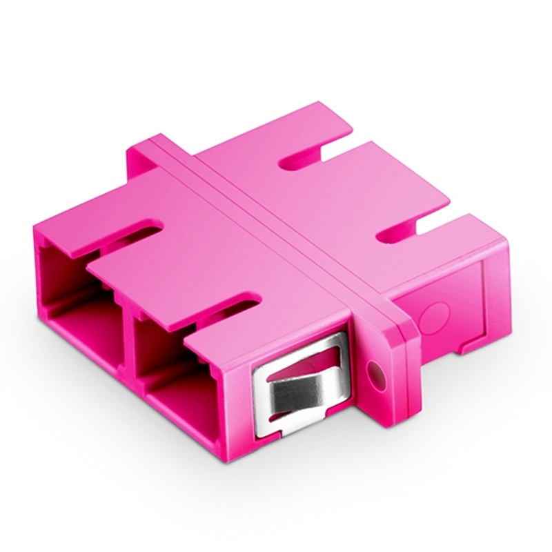SC DP Adapter with Flange, Violet 4