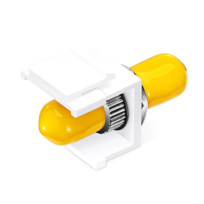 ST/UPC to ST/UPC Simplex Multimode Fiber Keystone Jack