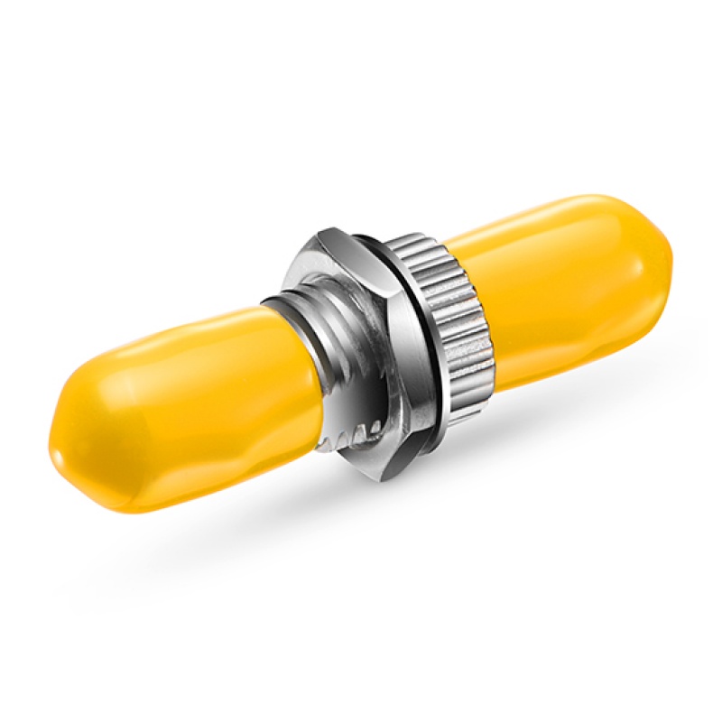 ST/UPC to ST/UPC Simplex Multimode Metal Fiber Optic Adapter/Coupler without Flange