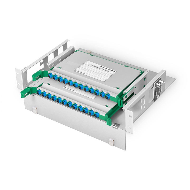 2U Rack Mount Fiber Optic Distribution Panel  24 2