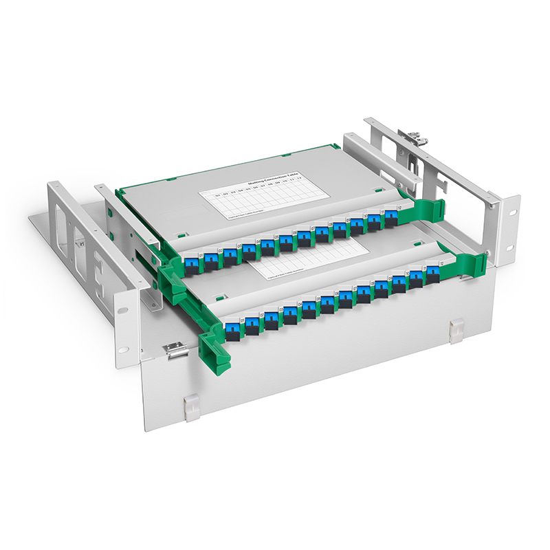 2U Rack Mount Fiber Optic Distribution Panel  24 4