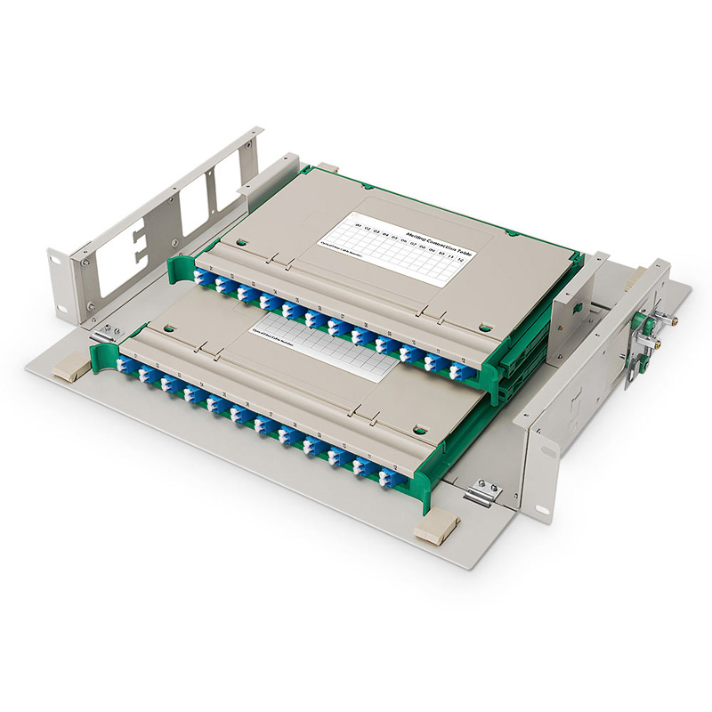 2U Rack Mount Fiber Optic Distribution Panel, 48 Fibers 2