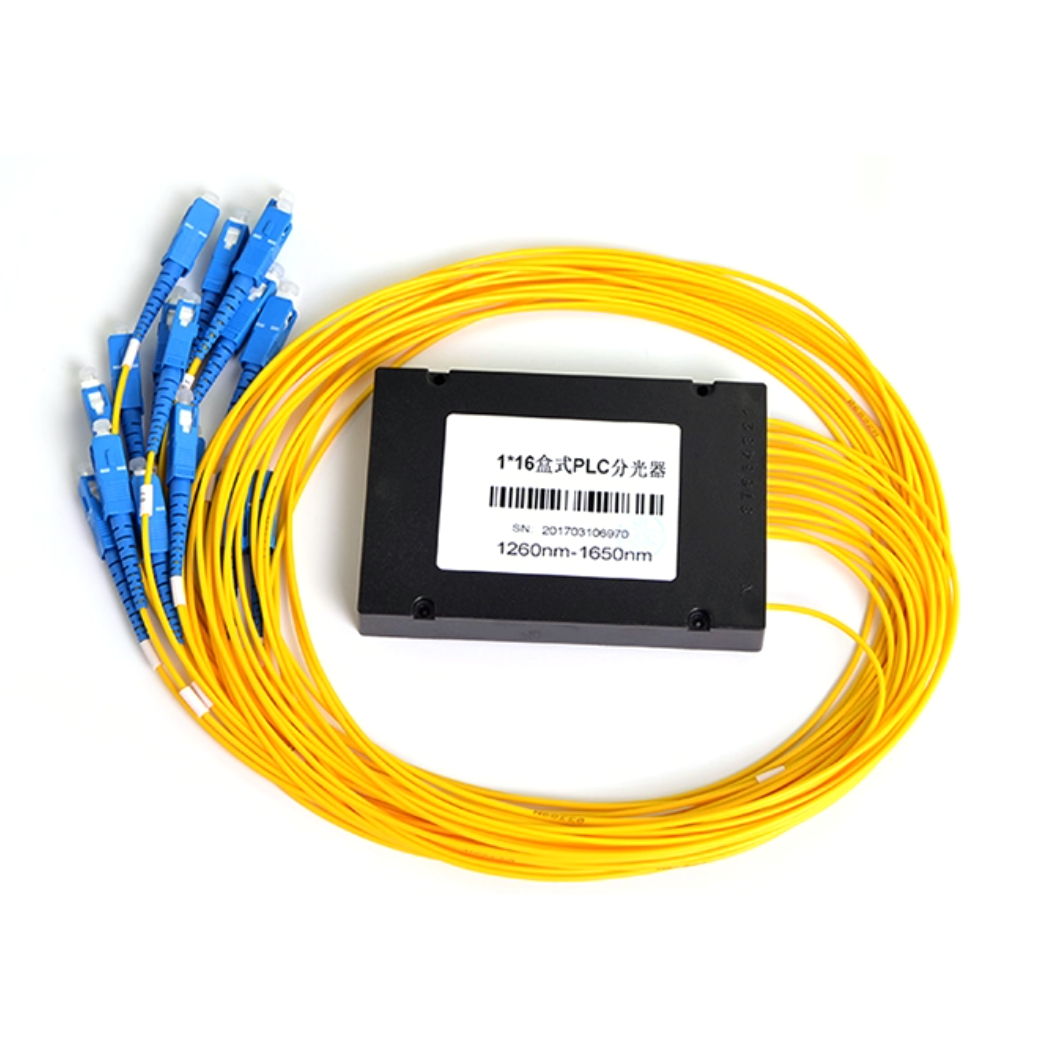 1 x 16 PLC Fiber Splitter, Splice/Pigtailed ABS Module, 2.0mm, SC/UPC, Singlemode