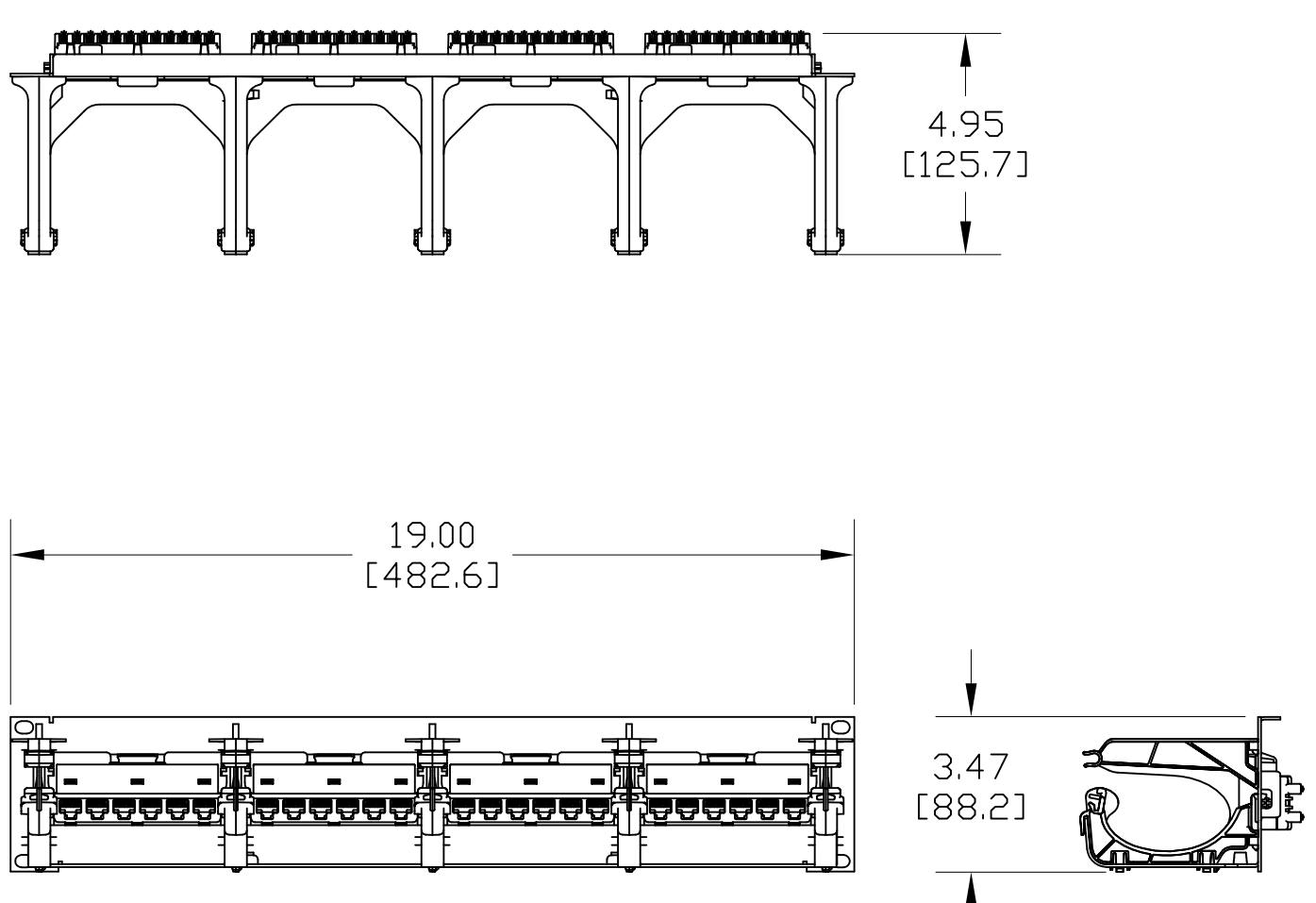 760062356 | PM-GS3-24 w/Termination Mgt Giga SPEED XL PATCH MAX GS3 Category 6 U/UTP Copper Patch Panel, 24 Port with Termination Manager