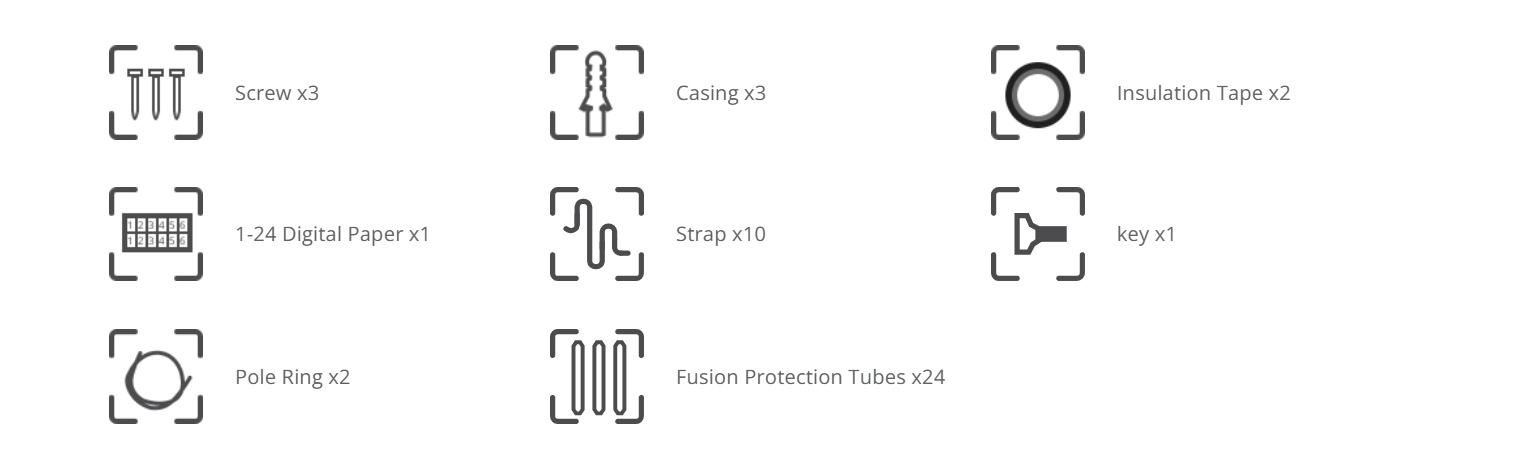 16 Fibers Optic Distribution Box, SC/A, Plastic, Wall/Pole Mount, Indoor and Outdoor