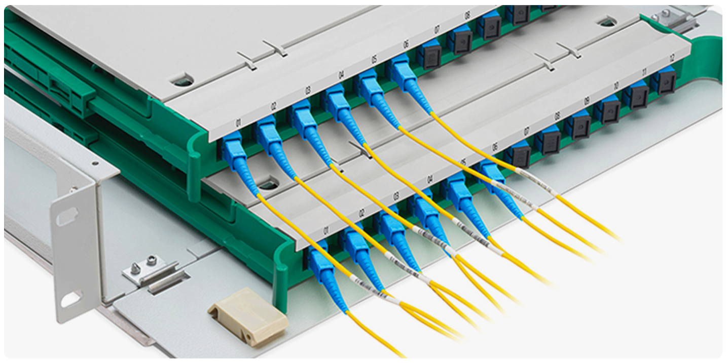 2U Rack Mount Fiber Optic Distribution Panel, 24 Fibers SM/MM/OM3, 24 x SC Adapter 2U Rack Mount Fiber Optic Distribution Panel, 24 Fibers SM/MM/OM3, 24 x SC Adapter