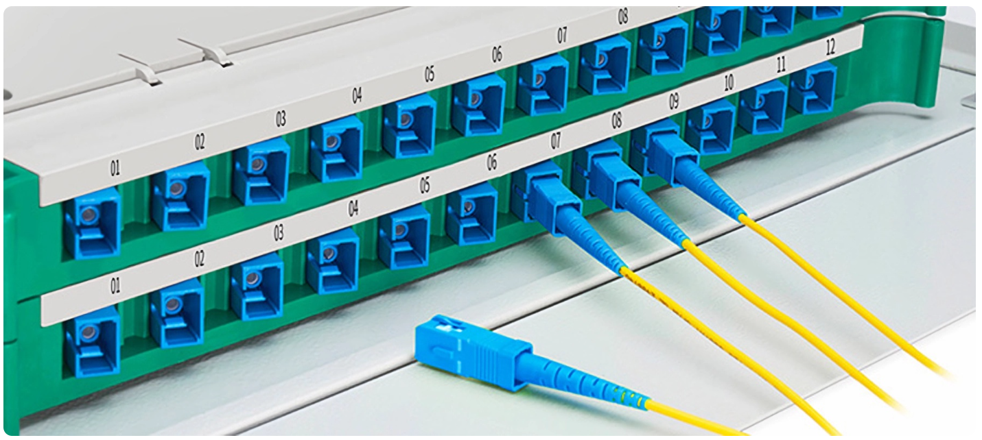 2U Rack Mount Fiber Optic Distribution Panel, 24 Fibers SM/MM/OM3, 24 x SC Adapter 2U Rack Mount Fiber Optic Distribution Panel, 24 Fibers SM/MM/OM3, 24 x SC Adapter