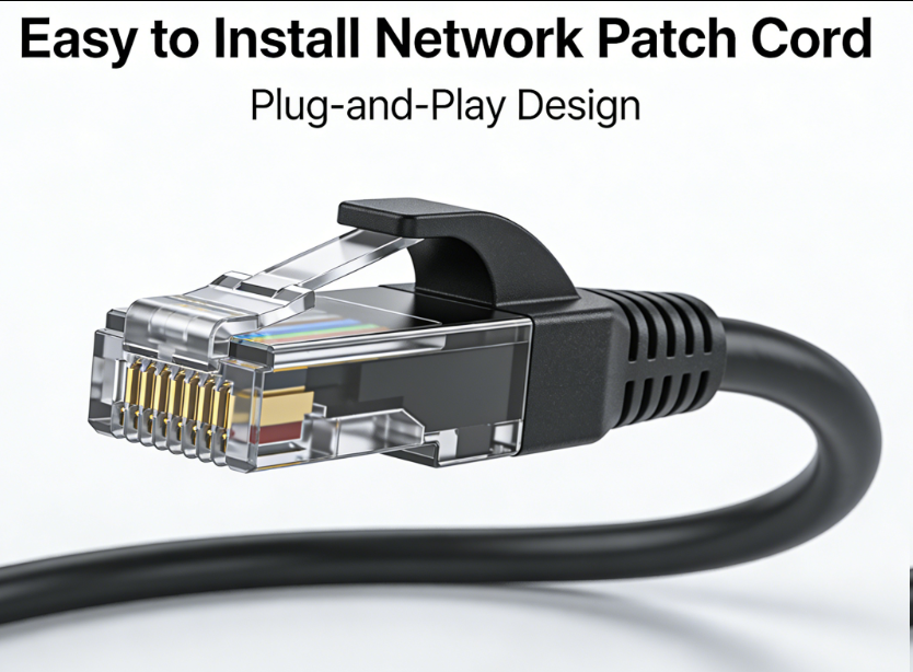 Easy to install network patch cord