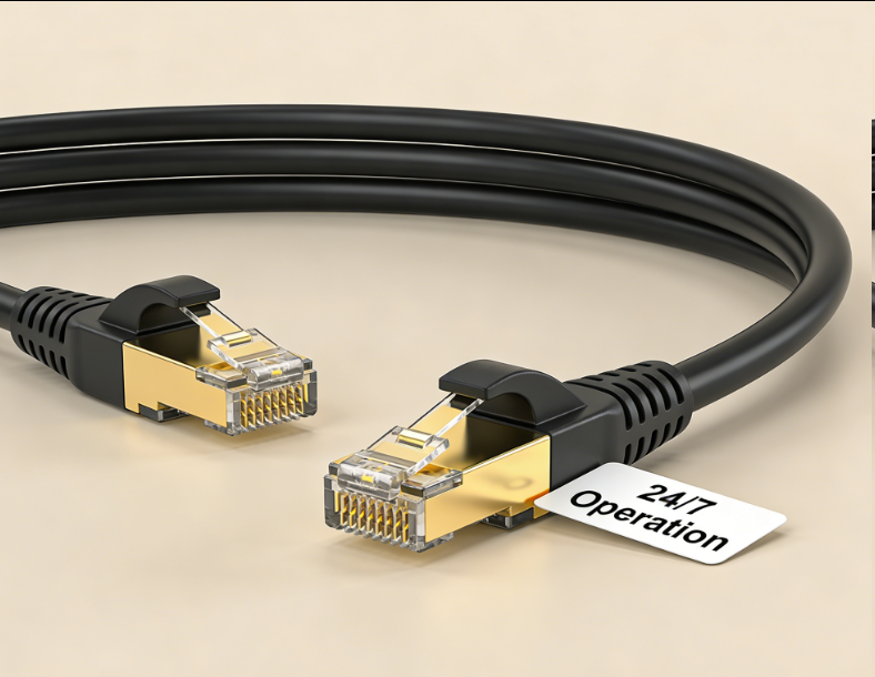 Reliable network patch cord for 24/7 operation